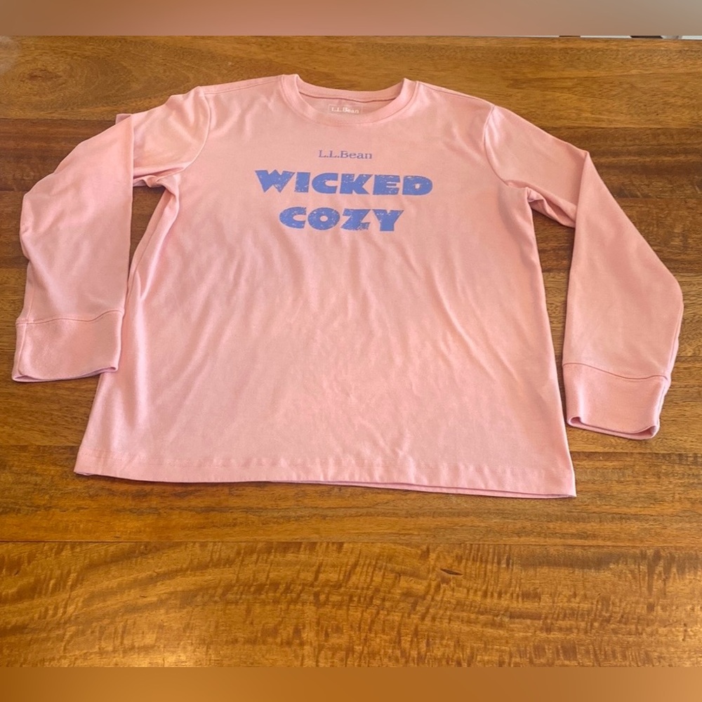 L.L Bean Kids Long Sleeve Wicked Cozy Tee Shirt